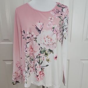 Chic Floral Long Sleeve Women's Top